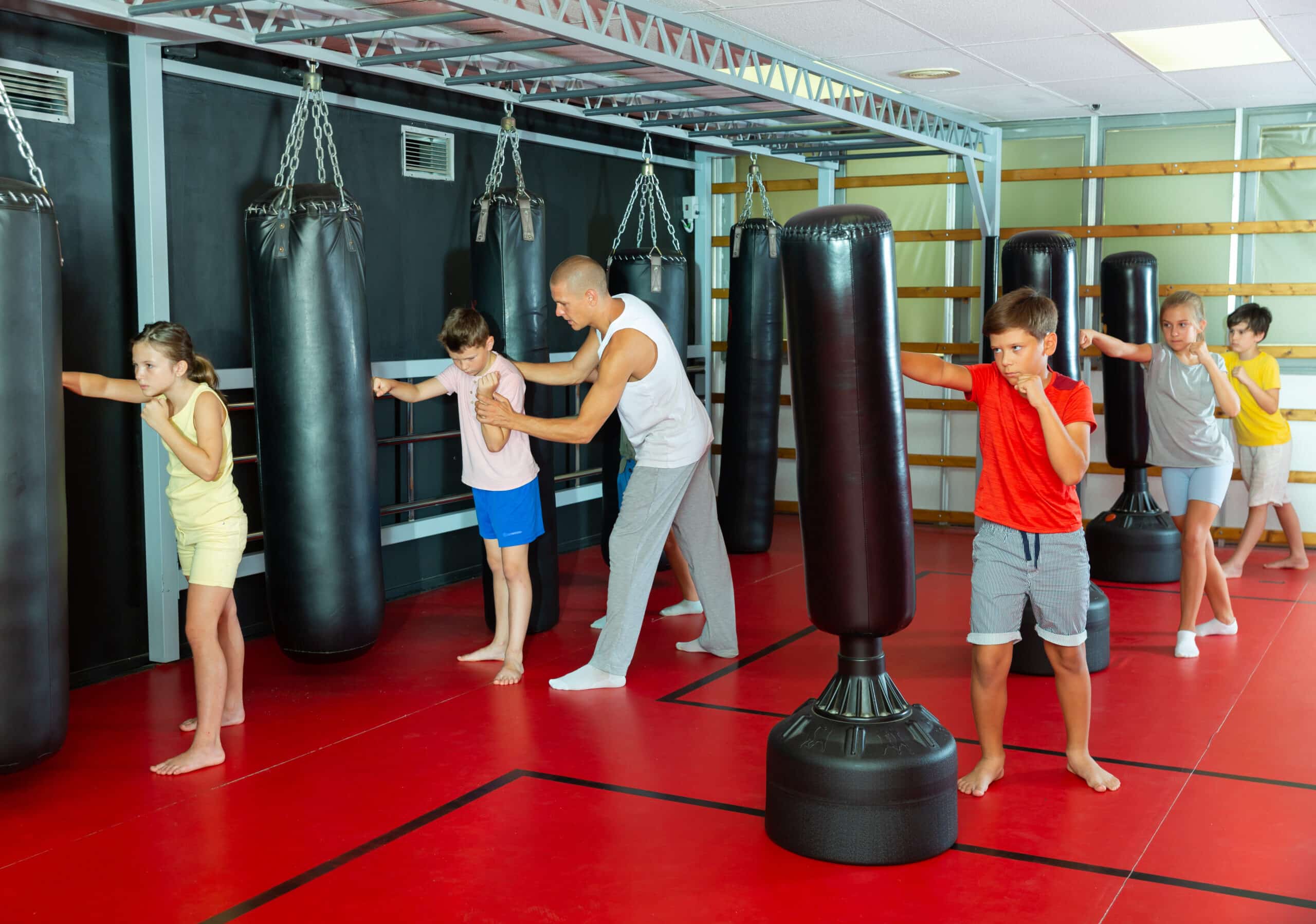 Kinder beim Kampfsporttraining im Kosak Fight Club Böheimkirchen